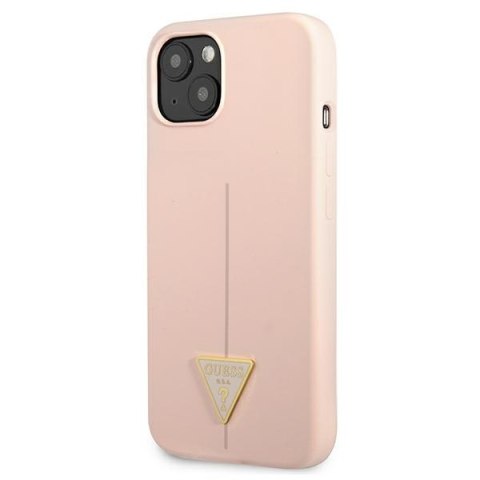 Guess GUHCP13MSLTGP iPhone 13 6,1" różowy/pink hardcase Silicone Triangle