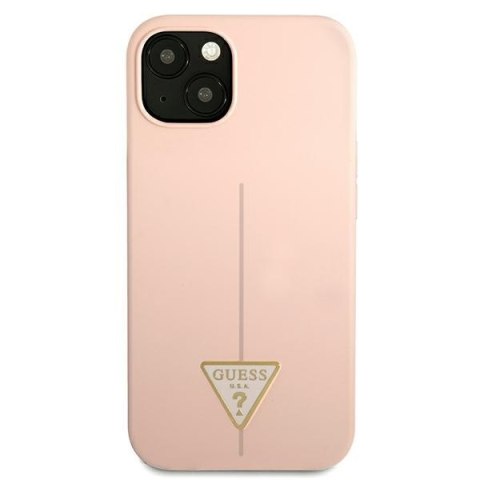 Guess GUHCP13MSLTGP iPhone 13 6,1" różowy/pink hardcase Silicone Triangle