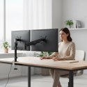 MACLEAN UCHWYT NA 2 MONITORY,SPRĘŻYNA GAZOWA, 17"-32", 2-10KG, CZARNY MC-136