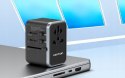 Uniwersalny adapter podróżny z ładowarką Vention 65W GaN 2x USB-A 2x USB-C czarny