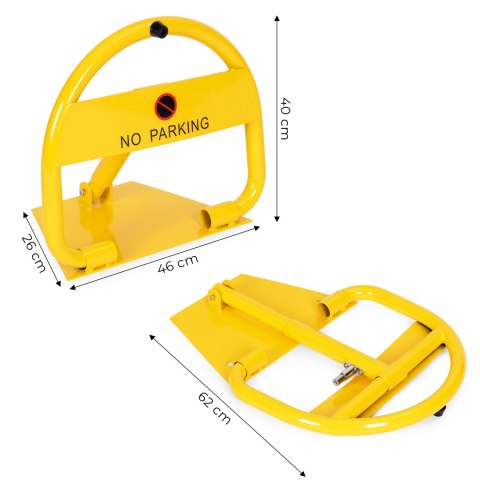 Blokada parkingowa składana zapora na klucz 40 cm