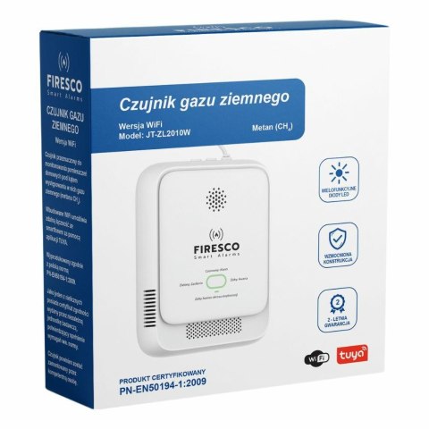 Czujnik gazu ziemnego Firesco (metan) JT-ZL2010W Wi-Fi Tuya Smart Life