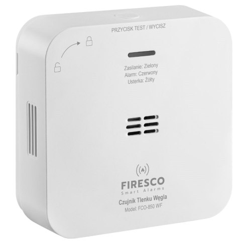 Czujnik tlenku węgla Firesco FCO-850 WF Wi-Fi Tuya Smart Life