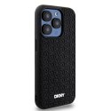 DKNY DKHCP15L3DRPWK iPhone 15 Pro6.1" czarny/black hardcase 3D Rubber Repeat Pattern