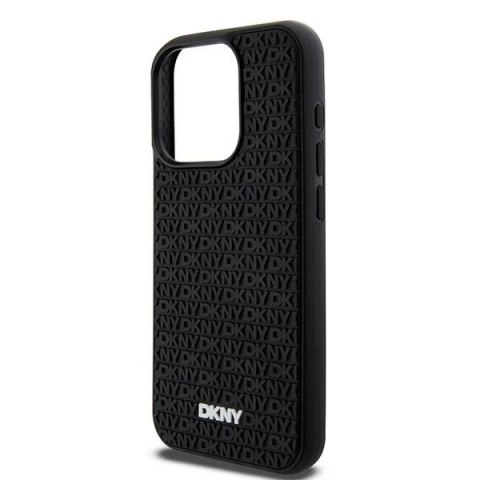 DKNY DKHCP15L3DRPWK iPhone 15 Pro6.1" czarny/black hardcase 3D Rubber Repeat Pattern