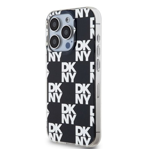 DKNY DKHCP15LHDLCEK iPhone 15 Pro6.1" czarny/black hardcase IML Checkered Mono Pattern