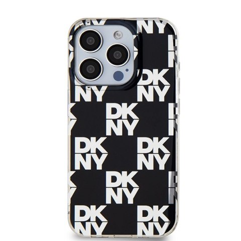 DKNY DKHCP15LHDLCEK iPhone 15 Pro6.1" czarny/black hardcase IML Checkered Mono Pattern