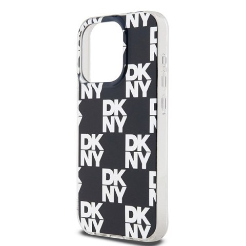 DKNY DKHCP15LHDLCEK iPhone 15 Pro6.1" czarny/black hardcase IML Checkered Mono Pattern