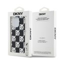 DKNY DKHCP15LHDLCEK iPhone 15 Pro6.1" czarny/black hardcase IML Checkered Mono Pattern