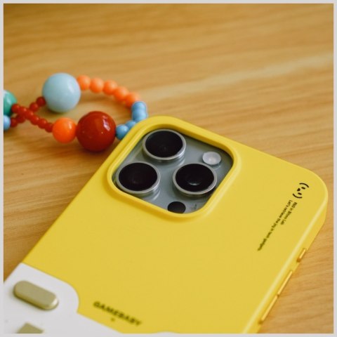 Etui GAMEBABY z kontrolerem do iPhone 16 Pro Max żółty