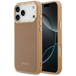 Etui Lacoste Champs Elysees Gold Logo MagSafe do iPhone 17 Pro różowy