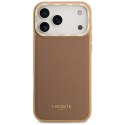 Etui Lacoste Champs Elysees Gold Logo MagSafe do iPhone 17 Pro różowy