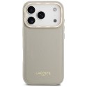 Etui Lacoste Champs Elysees Gold Logo MagSafe do iPhone 17 Pro taupe