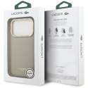 Etui Lacoste Champs Elysees Gold Logo MagSafe do iPhone 17 Pro taupe
