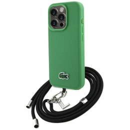Etui Lacoste Iconic Petit Pique Crossbody Cord MagSafe do iPhone 15 Pro Max zielony