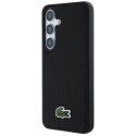 Etui Lacoste Iconic Petit Pique Woven Logo CBDY Strap MagSafe do Samsung Galaxy S25 czarny