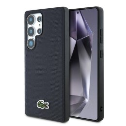Etui Lacoste Iconic Petit Pique Woven Logo MagSafe do Samsung Galaxy S25 Ultra granatowy