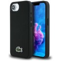 Etui Lacoste Iconic Petit Pique Woven Logo MagSafe do iPhone 16e czarny