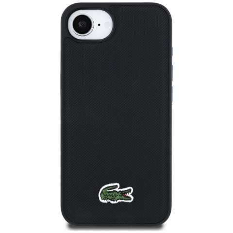 Etui Lacoste Iconic Petit Pique Woven Logo MagSafe do iPhone 16e czarny