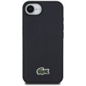 Etui Lacoste Iconic Petit Pique Woven Logo MagSafe do iPhone 16e granatowy