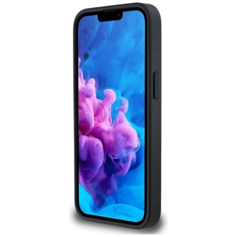 Etui Lacoste Iconic Petit Pique Woven Logo MagSafe do iPhone 16e granatowy