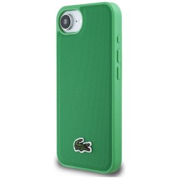 Etui Lacoste Iconic Petit Pique Woven Logo MagSafe do iPhone 16e zielony