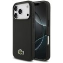 Etui Lacoste Iconic Petit Pique Woven Logo MagSafe do iPhone 17 Pro czarny