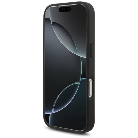 Etui Lacoste Iconic Petit Pique Woven Logo MagSafe do iPhone 17 Pro granatowy