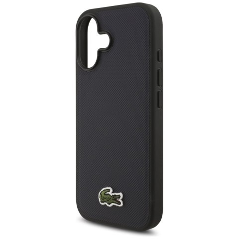 Etui Lacoste Iconic Petit Pique Woven Logo MagSafe do iPhone 17 granatowy