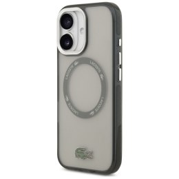 Etui Lacoste Shockproof Transparent Frosted MagSafe do iPhone 17 szary