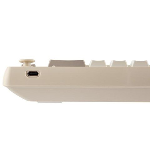 Klawiatura mechaniczna Epomaker RT65 Wisteria Linear Switch szaro-biały/grey-white