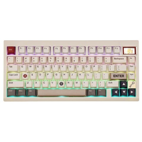 Klawiatura mechaniczna Epomaker TH80 Pro V2 Wisteria Linear Switch biały/white