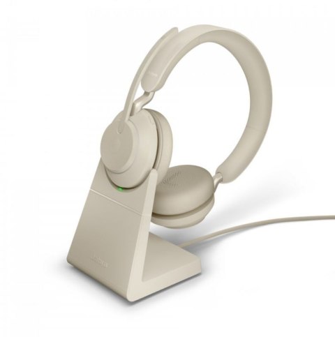 Słuchawki bezprzewodowe JABRA Evolve2 65 Stand Link380c MS Stereo Beżowy (Beżowy)