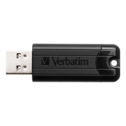 Verbatim USB flash disk, USB 3.0, 64GB, PinStripe, Store N Go, czarny, 49318, USB A, z wysuwanym złączem