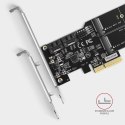 Kontroler PCIe 2x SATA 6G + 2x SATA M.2 ASMedia ASM1164 SP & LP Axagon
