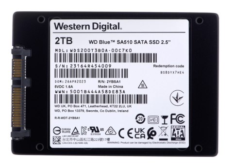 Dysk SSD WD Blue 2 TB (2.5″ /2TB )