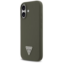 Etui Guess Silicone Triangle Logo MagSafe do iPhone 17 khaki