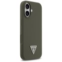 Etui Guess Silicone Triangle Logo MagSafe do iPhone 17 khaki