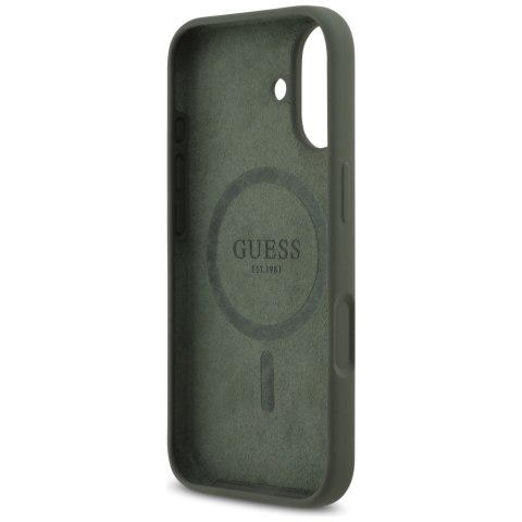 Etui Guess Silicone Triangle Logo MagSafe do iPhone 17 khaki