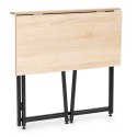 Biurko komputerowe składane 80x45 cm stolik pod laptopa loft jasny dąbModernHome