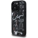 Etui Karl Lagerfeld Grained Pattern & Logo MagSafe do iPhone 16 Pro Max czarny
