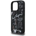 Etui Karl Lagerfeld Grained Pattern & Logo MagSafe do iPhone 16 Pro Max czarny