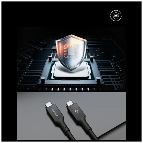 Kabel Spigen EB10020CC Essential USB-C 100W 2m czarny