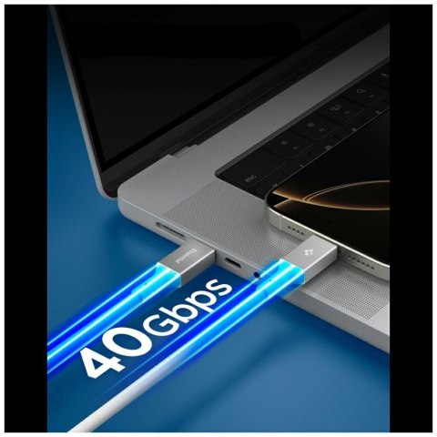 Kabel Spigen EB24012CC Essential USB-C 240W 1.2m biały