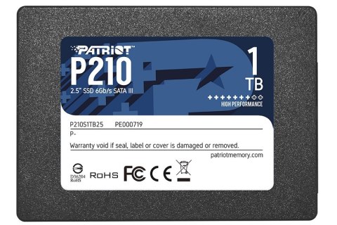 DYSK SSD PATRIOT 2.5" 1TB P210 SATA III Up to 540MBS/430MBS