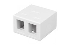 Obudowa natynkowa na 2 moduły Keystone RJ45 lub RJ11/12