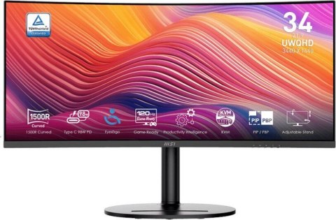 Monitor MSI Modern MD342CQP (34" /VA /120Hz /3440 x 1440 /Czarny)