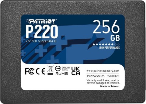 Dysk SSD PATRIOT P220S256G25 (2.5″ /256 GB )