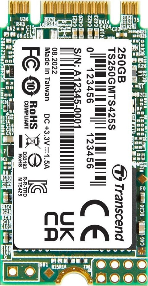 Dysk SSD TRANSCEND TS250GMTS425S (M.2 2242″ /250 GB )
