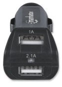 Ładowarka MANHATTAN 2x USB Czarny 101721